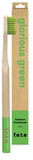 Bamboo toothbrush with firm bristles - green