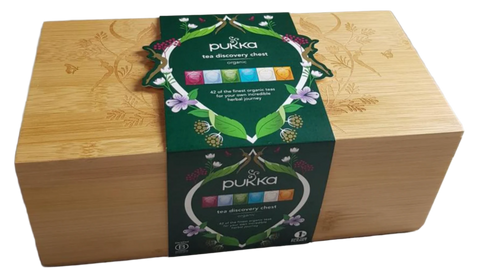 Pukka tea discovery set in wooden box