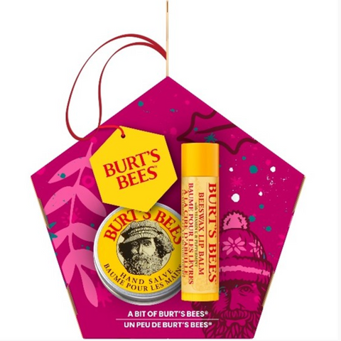 Burts' Bees Beeswax Lip Balm with Hand Salve Christmas Gift Set