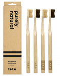 Bamboo Toothbrushes - Medium Bristles - Pack of 4